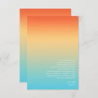 Mood Gradient Wedding Details Tropical Sky ID741  Enclosure Card
