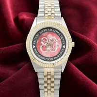 Elegant 80th Ruby Wedding Anniversary Celebration Watch