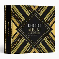 Art Deco Gold Black Photo Album Binder