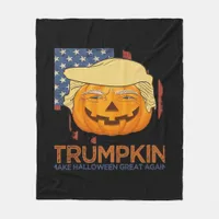 Trumpkin Halloween Funny Design Fleece Blanket