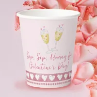 Galentine's Day Watercolor Hearts Paper cup