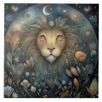 Leo Lion Zodiac Astrology Mystical Birthday Ceramic Tile