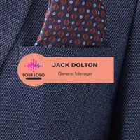 Custom Logo Employee Magnetic Or Safety Pin Name Tag