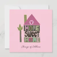 We've moved change of address whimsical lettering  card