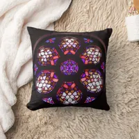 Iglesia del Valle Rosary Window Throw Pillow