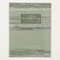 Abstract Paint Strokes Wedding ID886 Planner