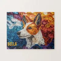 Basenji Paper Quilling Art Dog Portrait Jigsaw Puzzle