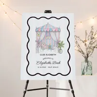 Palm Club Palm Beach Bachelorette Party Welcome Foam Board