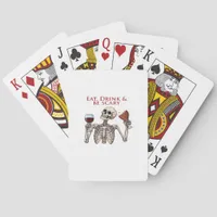Eat Drink And Be Scary Minimal Clean Poker Cards
