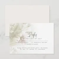  RSVP | Rustic Watercolor Blush Peach Blossoms Card