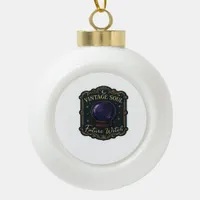 Whimsigoth Fantasy Mystical Forests, Moons & Magic Ceramic Ball Christmas Ornament