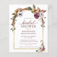 Budget Elegant Boho Floral Arch Bridal Shower