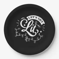 Christmas Eve Merry Christmas - Let's Get Lit Clas Paper Plates