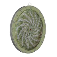 Dartboard - White Spiral on Green