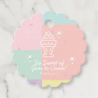 So Sweet of You to Come! Retro Ice Cream Thank You Favor Tags