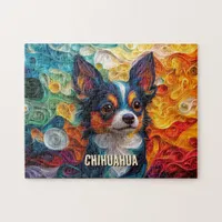 Chihuahua Quilling Art Dog Portrait Jigsaw Puzzle