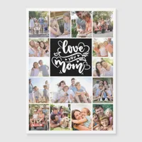 Photo Collage Love You Mom 15 Pictures Card