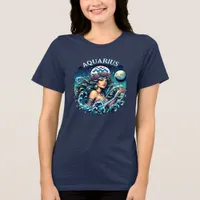 Aquarius Water Bearer Beautiful Woman Astrology  Tri-Blend Shirt