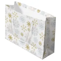 Icy Blue Snowflake Winter Gift Bag