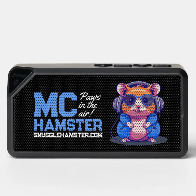 Cute MC Hamster | Snuggle Hamster Designs | Blue Bluetooth Speaker