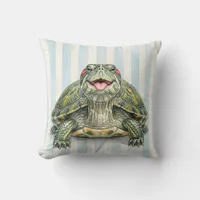 Watercolor Turtle Pet Throw Pillow