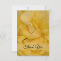 Yellow Rose Floral Flat Thank You Notes Invitation