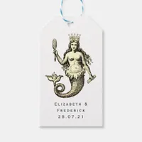 Vintage Nautical Blue and Gold Mermaid Gift Tags