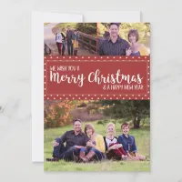 Modern Classic Christmas Red Dots Holiday Photo