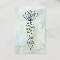 *_* Lotus Peony Heart  Nirvana Massage Reiki Yoga Business Card