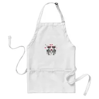 Skeleton Heart Hands Trending Modern Aesthetic Adult Apron