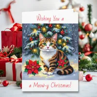 Wishing You a Meow-y Christmas | Festive  Holiday Card