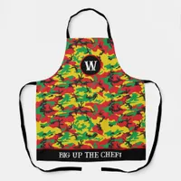 Jamaican Chef and Cook Rasta Camouflage Apron