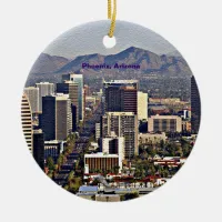 Downtown View of Phoenix, Arizona Ceramic Ornament