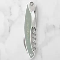 Minimalist Wedding Groomsman Gold/Sage ID954 Waiter's Corkscrew