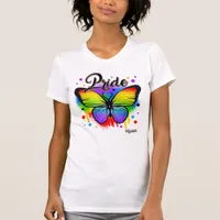 Vibrant Rainbow Butterfly LGBTQ Pride Emblem T-Shirt