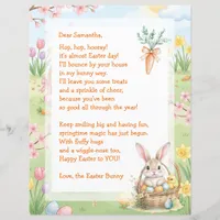 A Sweet Whimsical Easter Bunny Letter for Children
