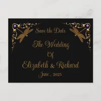 Fantasy Fairy Tale Wedding Save the Date Postcard