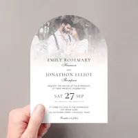 Elegant Photo Overlay Formal Wedding  Acrylic Invitations