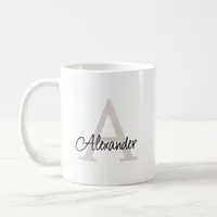 Modern Elegant Handwritten Script Monogram & Name Coffee Mug