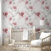 Blush Floral Watercolor Wallpaper