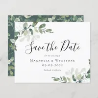 BUDGET Eucalyptus Watercolor Wedding Save The Date