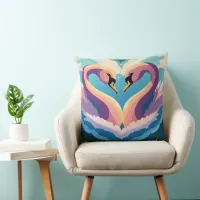 Swans In Love Throw Pillow