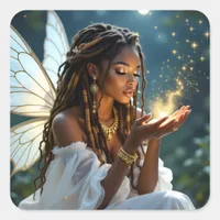 Keeping in Touch | Fairy and Gold Dust Square Sticker