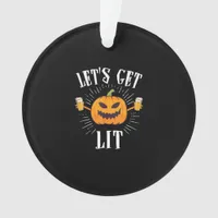 Let's Get Lit Halloween Beer Drinker Ornament