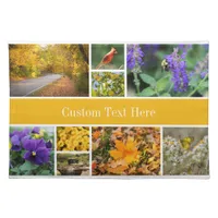 Autumn Leaves and Wildlife Scenes Cloth Placemat