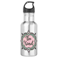 Pink and Mint Green Be Kind  Stainless Steel Water Bottle