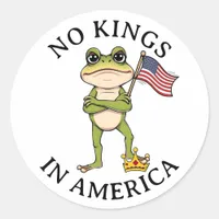 No Kings in America Anti-Trump Protest  Classic Round Sticker