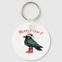 Merry Christmas F Caw F Vintage Classic Style Keychain