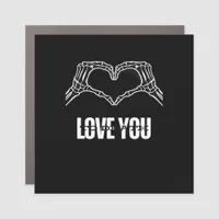 To Death - Skeleton Heart Hands Classic Car Magnet