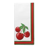 Red Cherries Design Custom Cloth Napkin